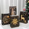 Christmas Kraft Paper Gift Bags Xmas Candy Cookies Gift Tote Bag Christmas Decoration 2025 for Home Navidad Noel New Year 2025