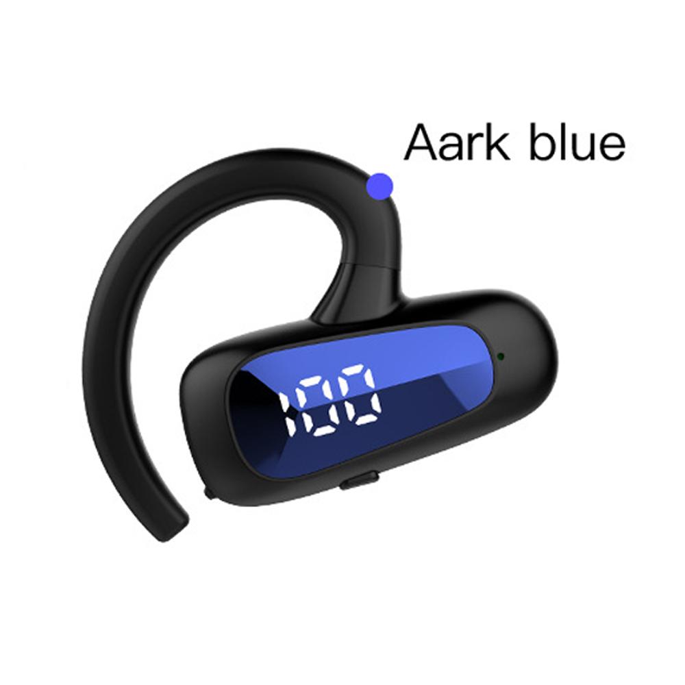 

Беспроводные Bluetooth-наушники Цифровой дисплей Одиночные наушники Сверхдолгое время ожидания Бизнес-наушники Гарнитура для вызовов HD Моно На улице синий