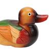2pcs Hand Carved Wooden Duck Statues Safe Paint Hand Painted Duck Figurine  Home Decor