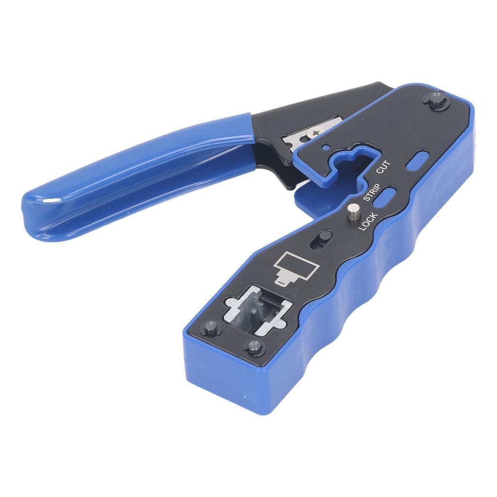Pass Through Crimping Tool 8P8C Network Registered Jack Crimper Wire Stripper for CAT5 CAT5E CAT6