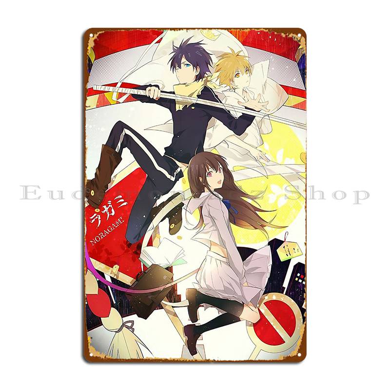 Noragami Art Metal Plaque Poster Funny Designing Cinema Garage Create Tin Sign Poster 20X30CM