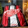 Red Wings Logo Blanket Flannel Throw for Sofa, Indoor, Camping, Living Room, Office, Chair, And Bed Soft Birthday Gift