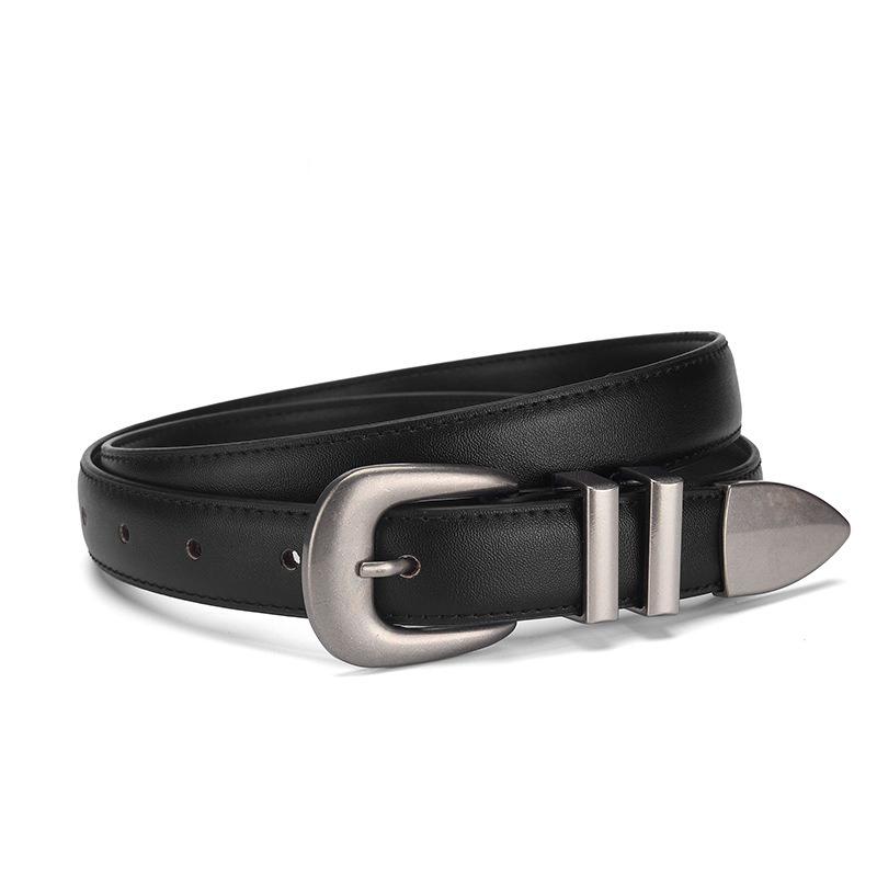 Genuine Real Leather Women Belt Fashion Versatile Dress Skirt Jeans Belt Two Layer Leather Belt