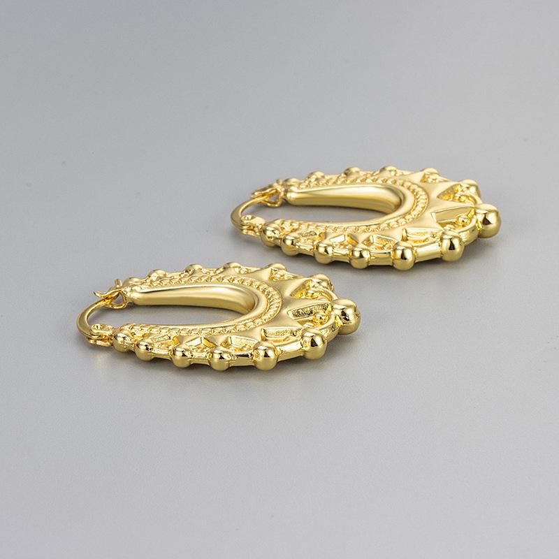 Vintage-Style European Textured Earrings: Popular and Versatile Fashion Accessory