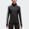 Adidas Training Knitted Striped Long Sleeve Jacket Women Jackets Black BK7680