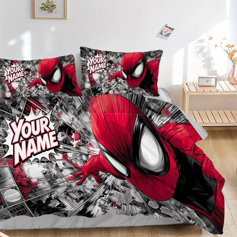Custom 3pcs Spiderman Comic Bedding Sets For All Sizes New 28D Printed Bed Cover Comforter Duvet Cover Pillowcase Bedroom Decoration