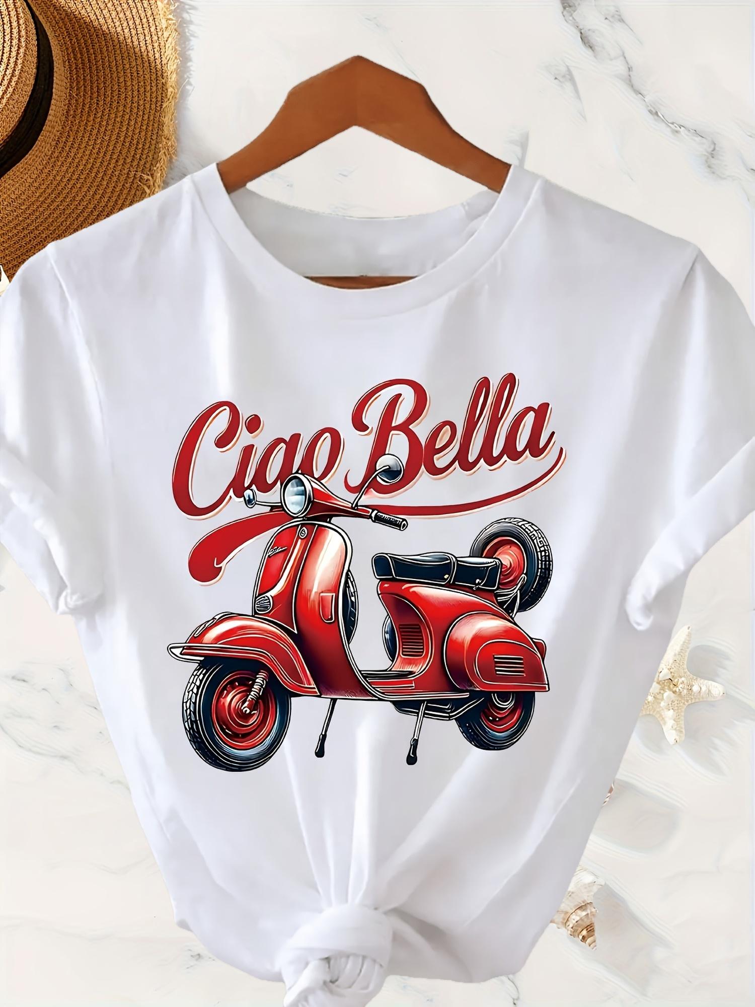 Red Scooter Ciao Bella Graphic T-shirt S