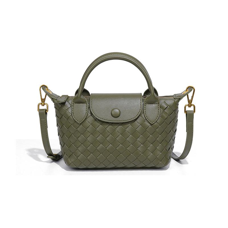 

Weaving Small Dumpling Bags with Trendy Texture, Hand-held Bucket Bags with High-end Feel, Fashionable and Versatile Single Shoulder Crossbody Bags