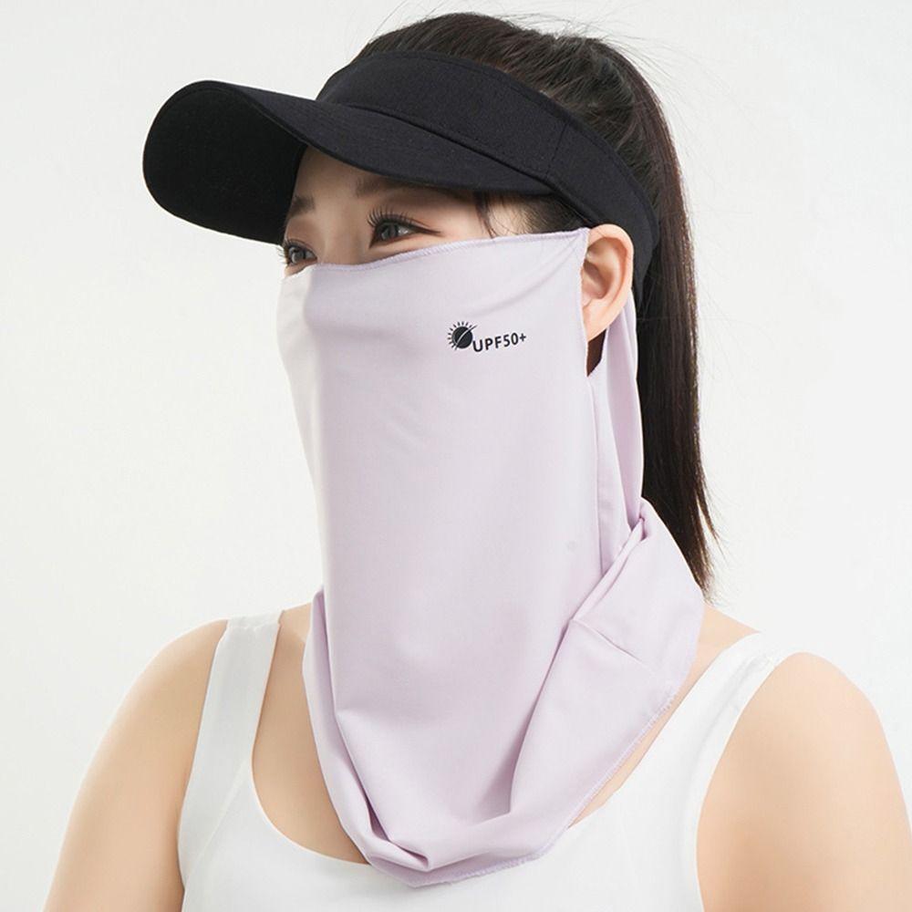 Breathable Sunscreen Face Veil UV Protection Face Cover Durable Ice Silk Face Mask