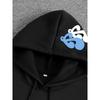 Casual Men's Suit with Letter Pattern Printed Drawstring Pocket Hoodie and Drawstring Outdoor Casual Sports Pants Set