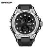 Sanda Men's Multifunctional Dual Display Luminous Waterproof Sports Watch for Teens