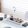 Japanese Dry Landscape Ceramic Tea Set with Elegant Tray