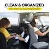 Seat Back Cover for Kids with 3 Pocket Dirt-resistant Backseat Protector Anti-kick Protective Pad Seat Back Storage Bag