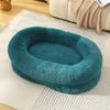 Round Plush Pet Bed for Dogs Cats Fluffy Warm Soft Circle Cushion Mat Detachable Washable Dog Sofa for Kennel Cozy Sleeping Mattress