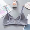 Women's Solid Color Fixed Cup Bra Summer Light and Thin Style Push-Up Anti-Drooping Shaping Underwear