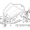 BMW X5 E70 Hood Hinge - Parts 41007198617 & 41007198618