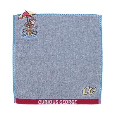 Marushin Mini Towel Curious George Runrun Rain Cotton Antibacterial and Deodorizing Treatment Present Gift 4765030200 100%