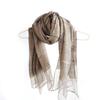 Elegant Women's Plaid Silk Scarf - Spring/Summer Shawl