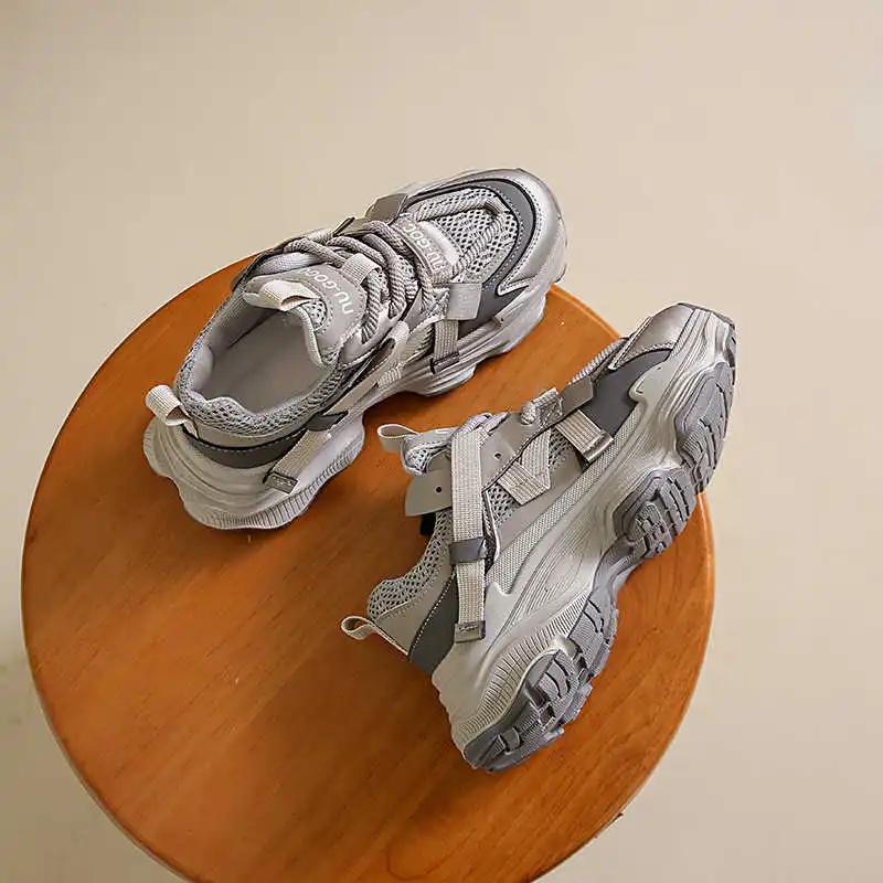 Demi-season High Platform Woman's Sneakers White Mary Jane Tenis Skateboard Sports Shoes Lady From China Mobile League