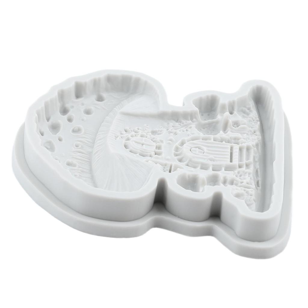 Mushroom House Silicone Mold Mushroom Fondant Molds Cake Decorating Tools Cupcake Topper Candy Sugar Craft Gum Paste Polymer Clay