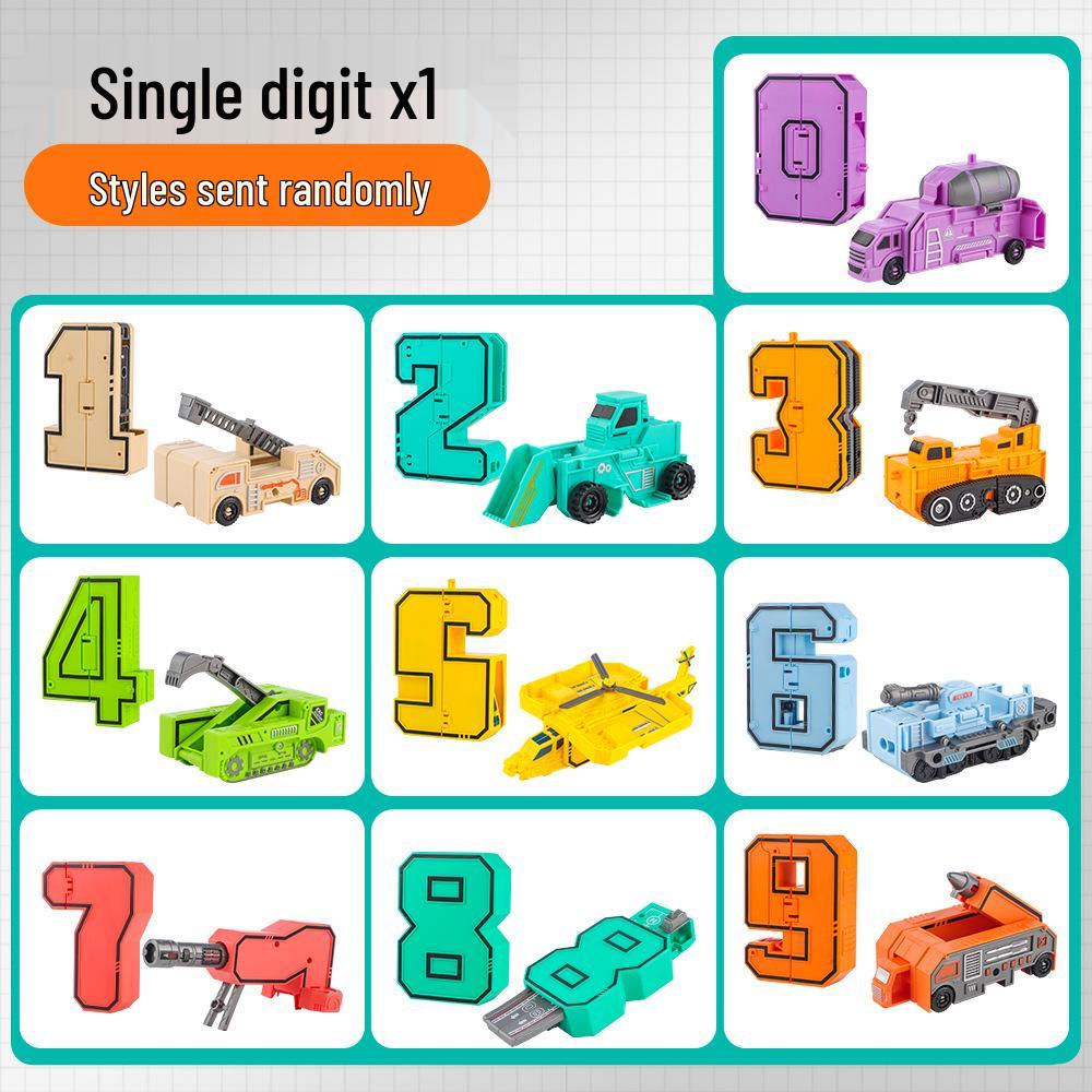 Extra Large Educational Number Transforming Robot Building Blocks for Kids