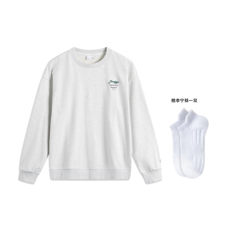 Li Ning Sweatshirts Unisex Crew Neck Moderate Regular AWDVK41-2