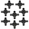 Catering To All Needs with MultiSize Black PVC Pipe Connectors Set of 8