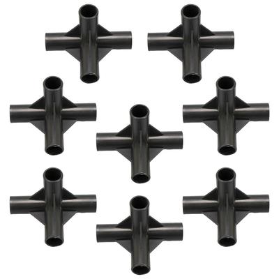 Catering To All Needs with MultiSize Black PVC Pipe Connectors Set of 8
