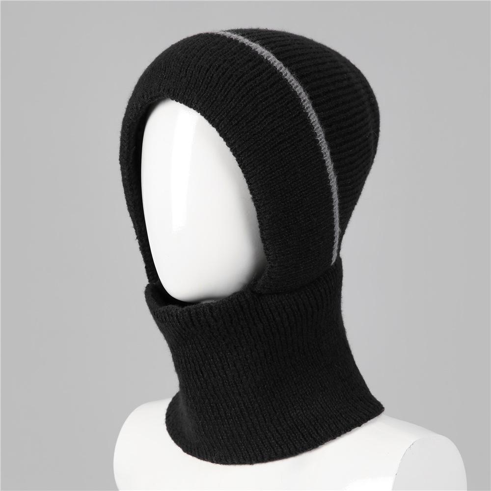 Hat Women'S Winter Mask Scarf One-Piece Hat Mom Plush Thick Wool Hat Cycling Warm Windproof Hat