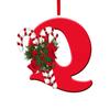 Christmas Acrylic Letter Hanging Decoration Car Rearview Mirror Xmas Tree A to Z Alphabet