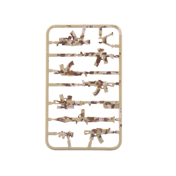 Military Weapons AK47 MOC SWAT Unique Forces Soldier Guns Camouflage Components Police Army Mini Action Figures Building Block Playthings