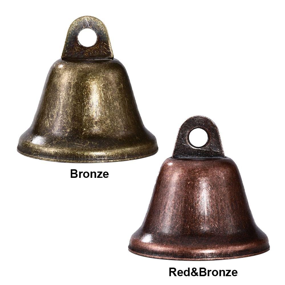 5pcs 6Styles Retro Bell Ornaments 22/26/30/38mm Vintage Decor for Christmas Tree