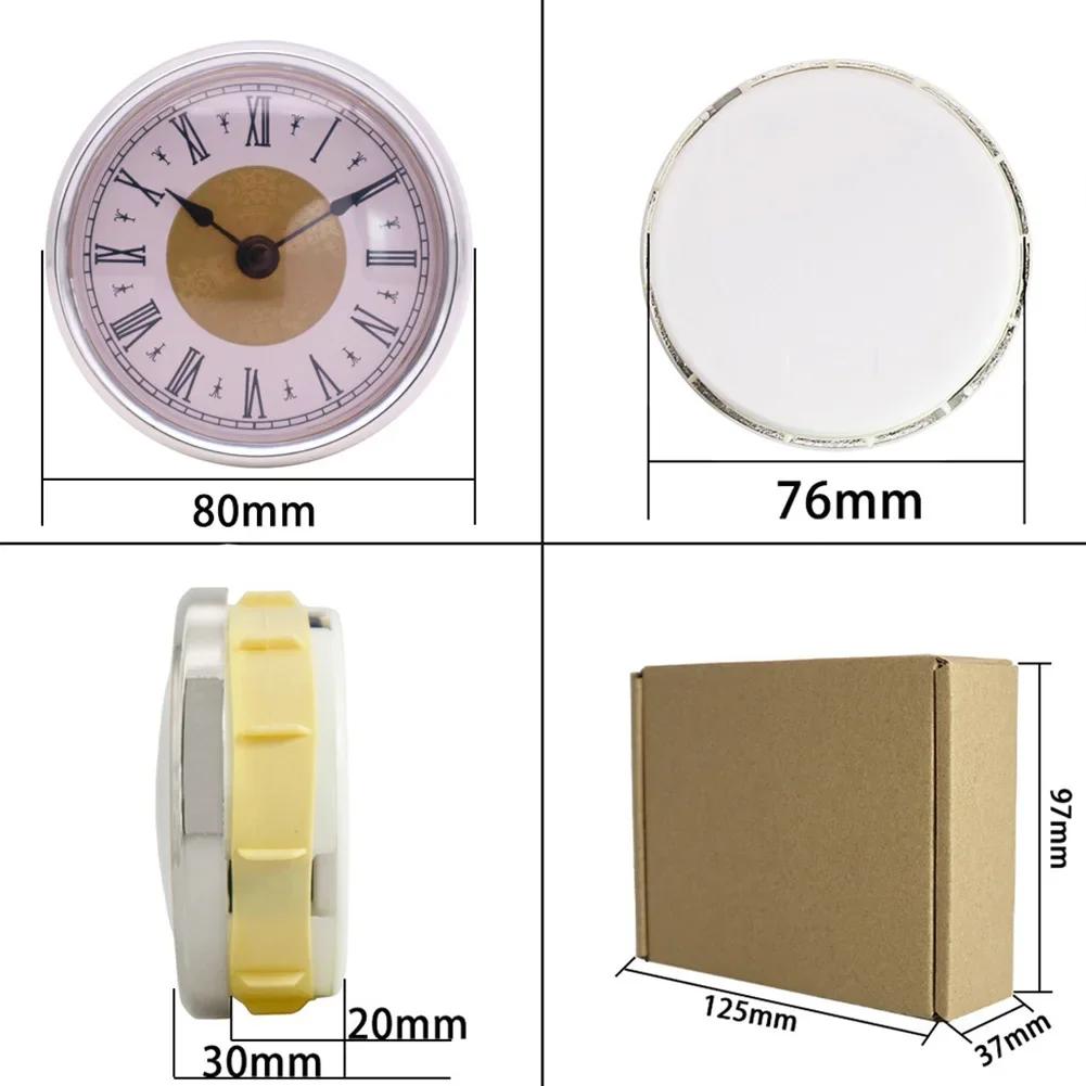 80MM Quartz Clock Inserts Classic Clock Craft Movement Mechanism Replacement Roman Arabic Numerals Art DIY Ornament Home Decor