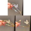 Fashion Butterfly Bracelet With 18k Gold Plating And Zirconia For Elegant Women