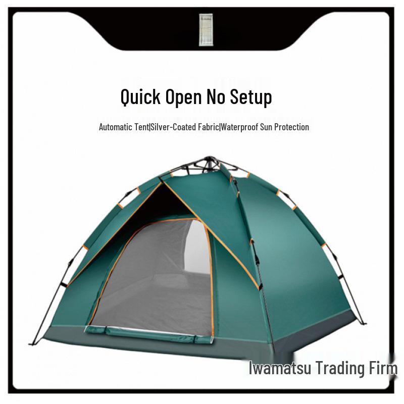 Automatic Portable Double Layer Tent - Quick Setup, Rainproof, Folding for Camping & Beach