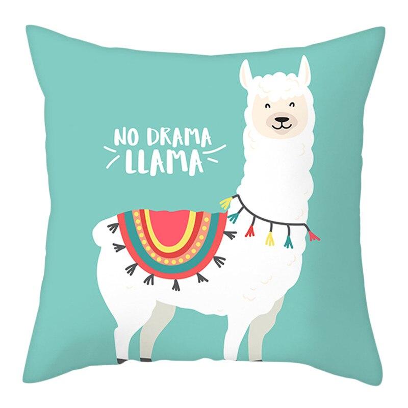 llama throw pillows