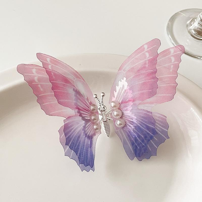 

Красочные красивые движущиеся крылья жемчужная большая бабочка заколка для волос для девочек милая заколка для волос украшение для волос 1#