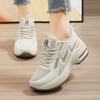 Women Fashion Air Cushion Platform Sneakers  Breathable Mesh Lace Up Wedge Sport Shoes Comfort Travel Casual Shoes