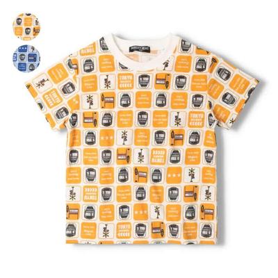 [Children's Clothing] Hungry Heart (Hungry Heart) Made In Japan Tokyu Railways All-over Print Short-sleeved T-shirt 90cm-140cm K30893