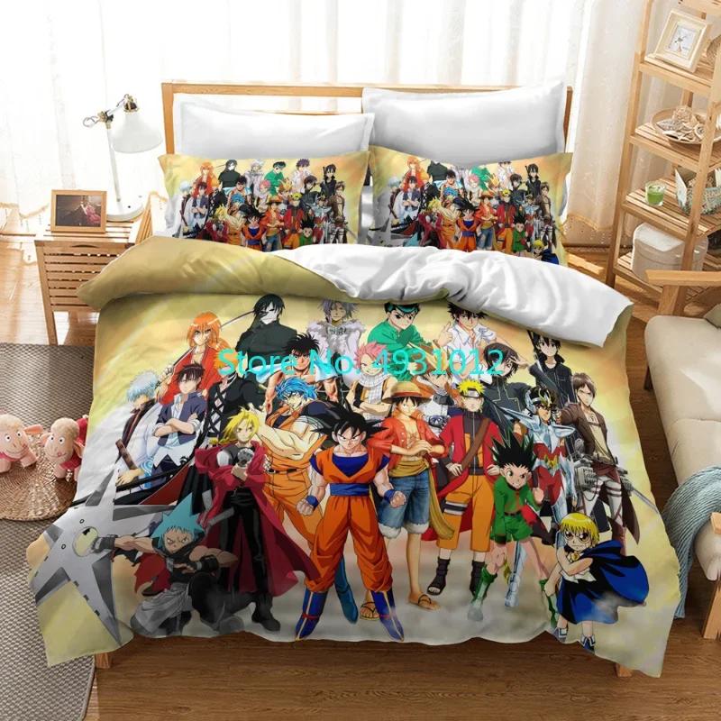 Cool Super Dragon Ball Z Son-Goku Anime Japanese Bedding Set Pillowcase Bedclothes 3D Print Kids Boy Quilt Duvet Cover Gift