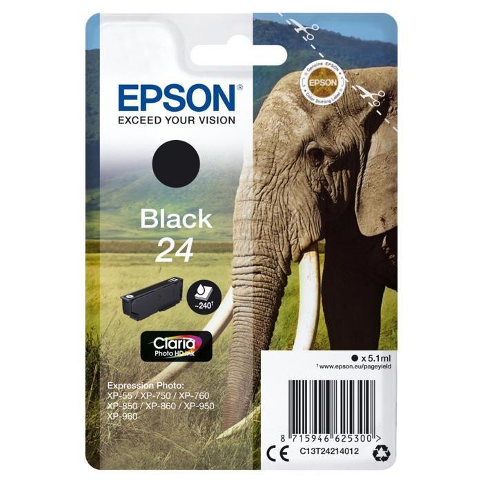 EPSON 24 Ink Cartridge - Black - 5.1 Ml - for Expression Photo and Premium