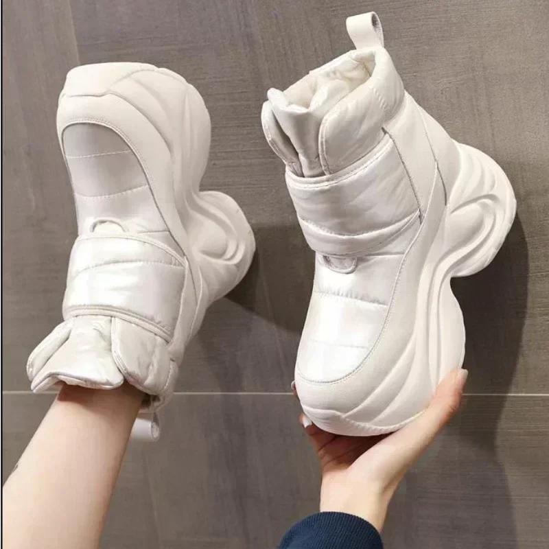 Modne Nowe Botki Zimowe Damskie Buty Wodoodporne Modne Śniegowce Grube Podeszwy Ciepłe Wygodne Damskie Buty na Platformie
