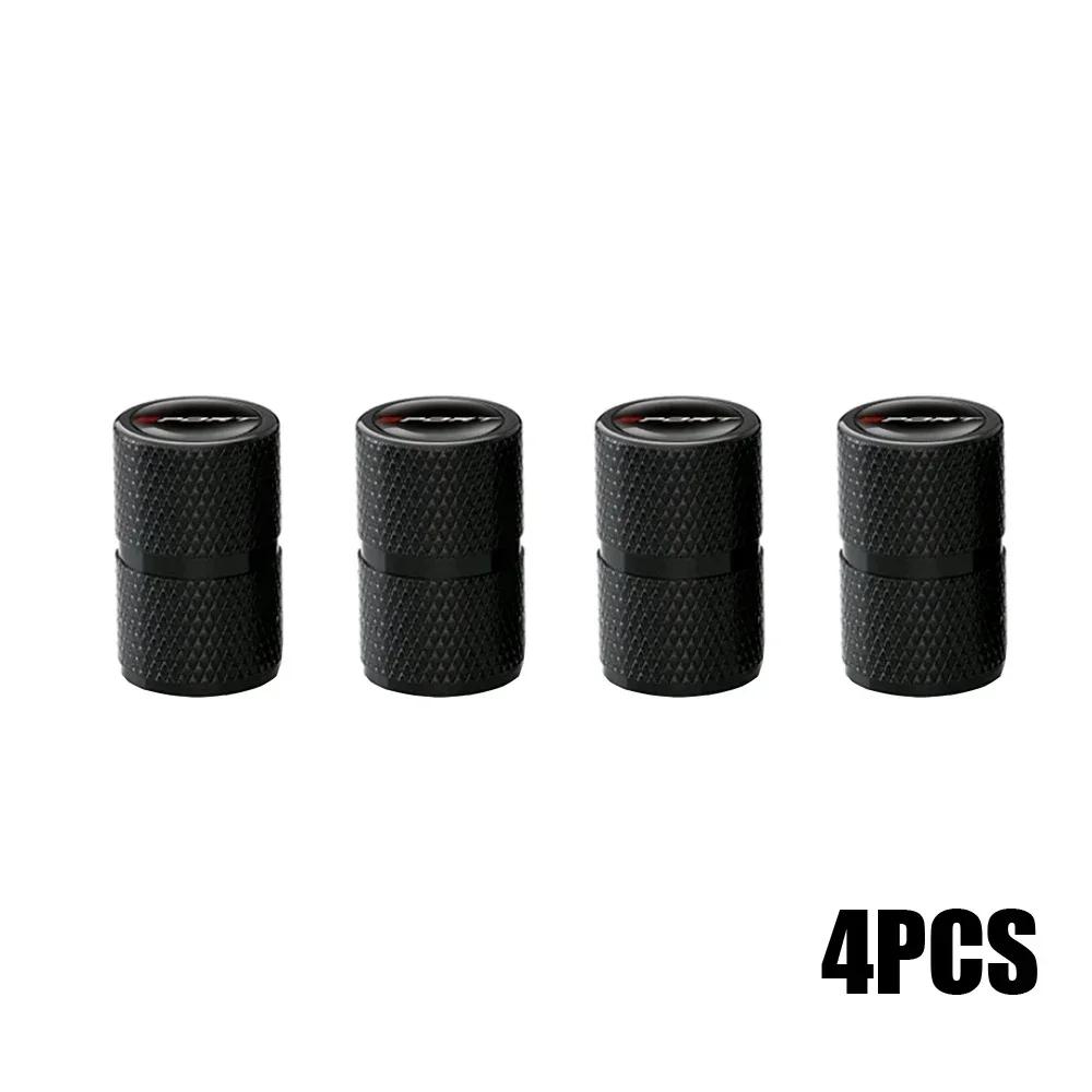 

4 шт. автомобильных колпачков для воздушных клапанов шин, колпачки для автомобильных и мотоциклетных шин, пылезащитные алюминиевые колпачки, универсальные автомобильные аксессуары чёрный