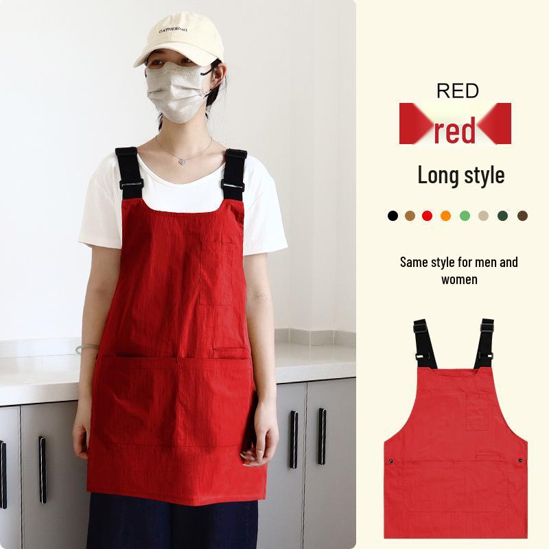 Waterproof Canvas Apron with Custom Logo - Art Studio & Barista Workwear Vest Style