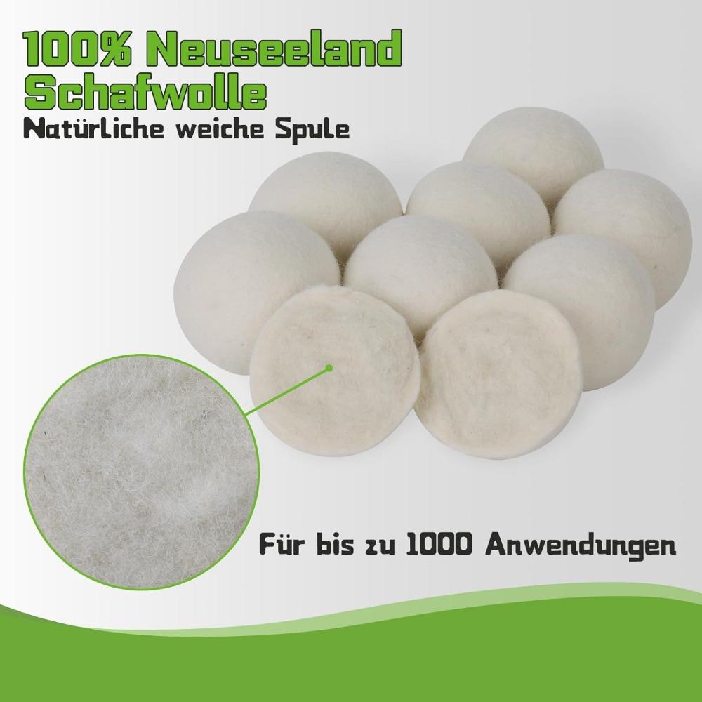 8pcs 8cm Wool Dryer Balls Natural Fabric Softener Reusable Antistatic Softener Laundry Ball Home Washing Machine Accessories