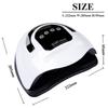UV LED Nail Lamp for Manicure 72LEDs Gel Polish Drying Machine with Large LCD Touch Professional Smart Nail Dryer Tool