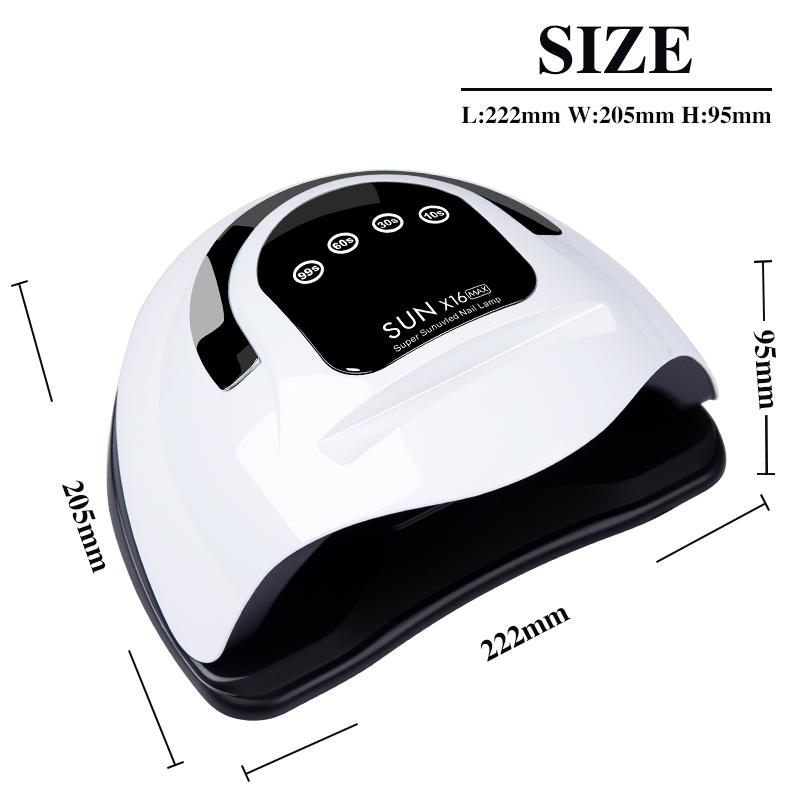 UV LED Nail Lamp for Manicure 72LEDs Gel Polish Drying Machine with Large LCD Touch Professional Smart Nail Dryer Tool