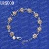 925 Sterling Silver Round AAA Zircon Bracelet, Fashionable Wedding Jewelry