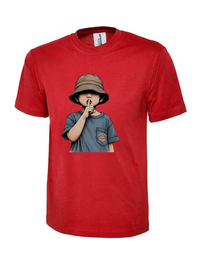 Mens cartoon portrait tshirt colorful crew neck short sleeve summer tee S