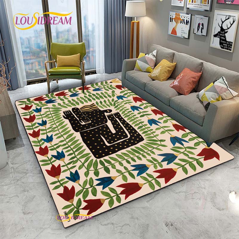 Ancient Egyptian Abstract Carpet for Living Room Bedroom Rug Kitchen Door Kids Unslip Floor Mats Photography Props Alfombra Rug